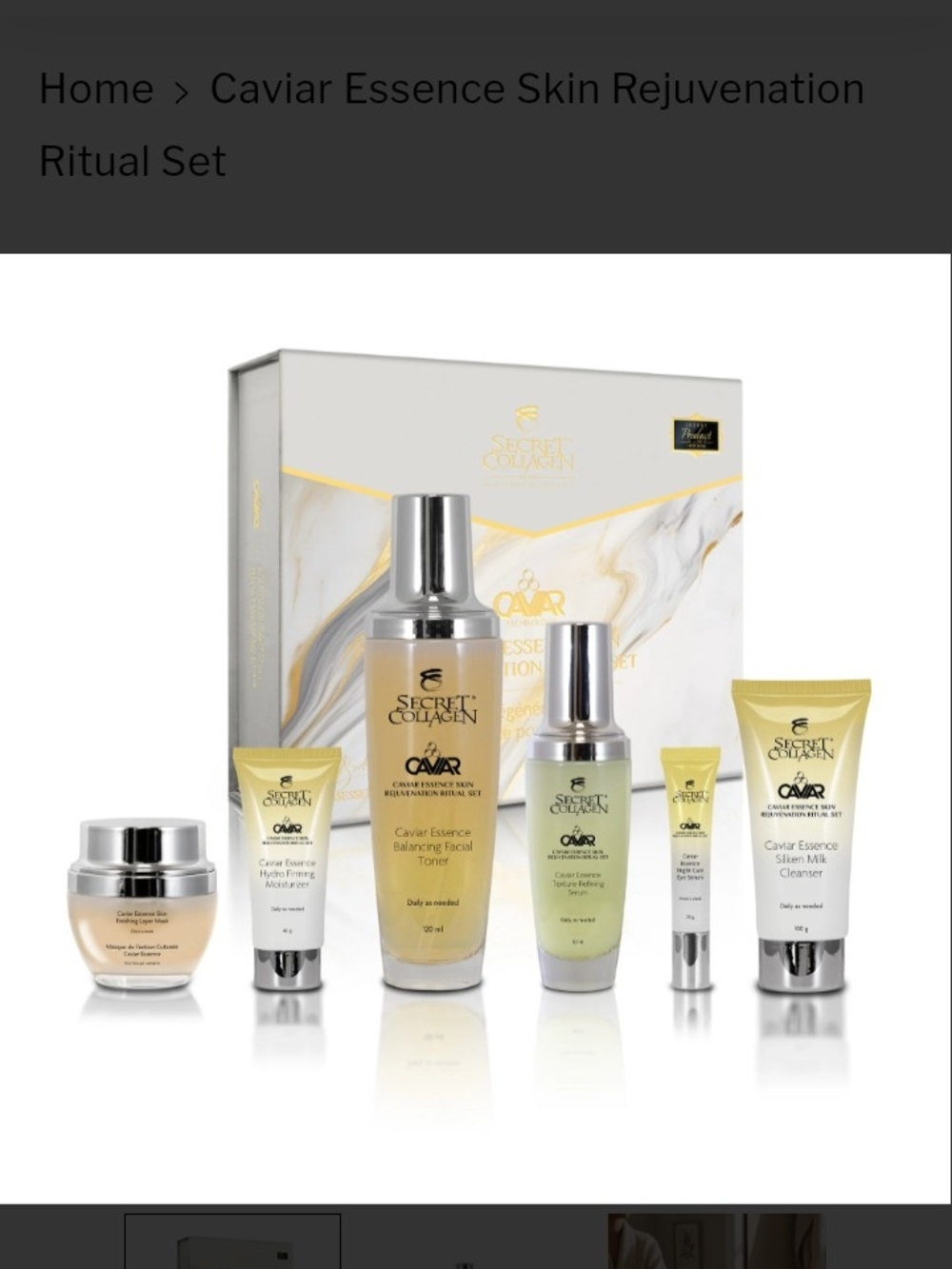 Caviar Essence Skin Rejuvenation Set - Yellow